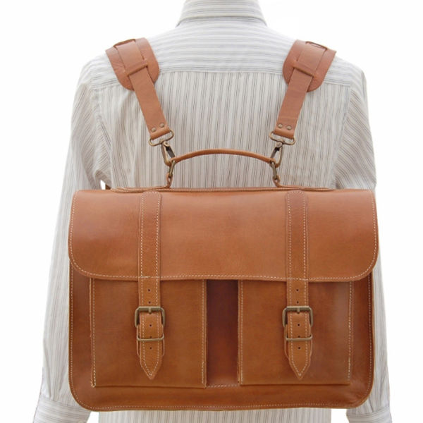 Grafea Postwar Leather Backpack Briefcase    Caramel      Womens Accessories