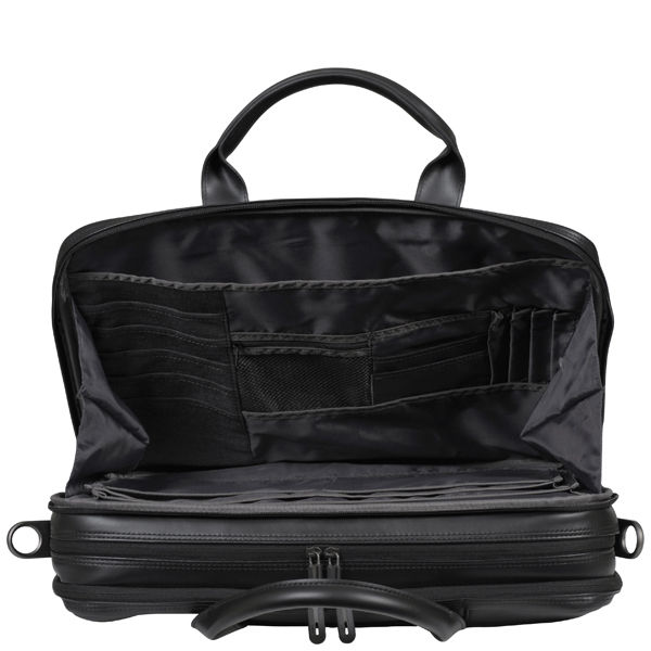 Dell Deluxe Black Leather 15.6 Inch Laptop Bag (W0FCT) Computing | Zavvi