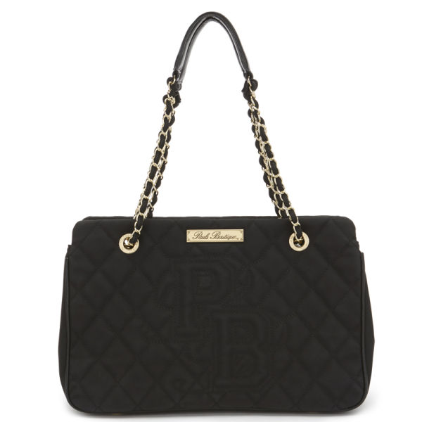 Paul&#39;s Boutique Women&#39;s Holly Quilted Chain Strap Shoulder Bag - Black