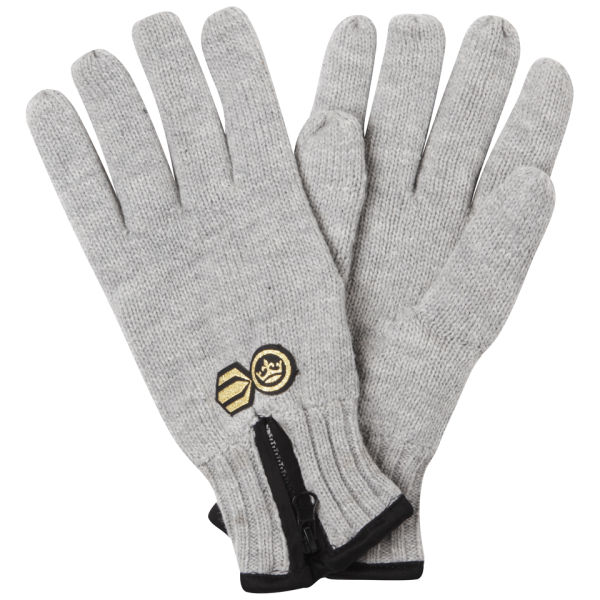 Crosshatch Men's Zipline Thinsulate Gloves Light Grey Marl Clothing