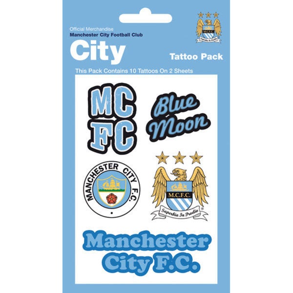 Manchester City Crests - Tattoo Pack Merchandise | Zavvi