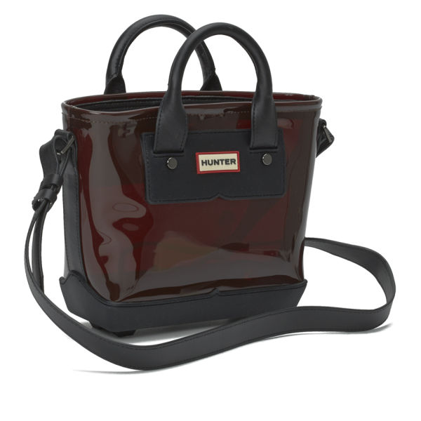 Hunter Women's Original Clear Mini Tote Bag Burgundy FREE UK