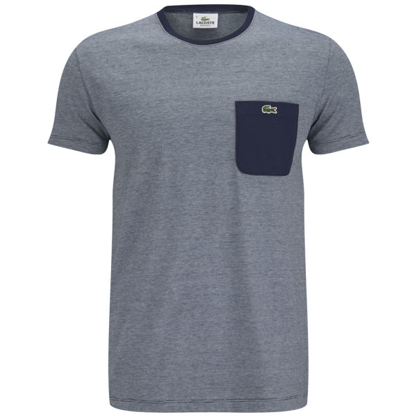Lacoste Men's Pocket TShirt Navy Blue Free UK Delivery over £50