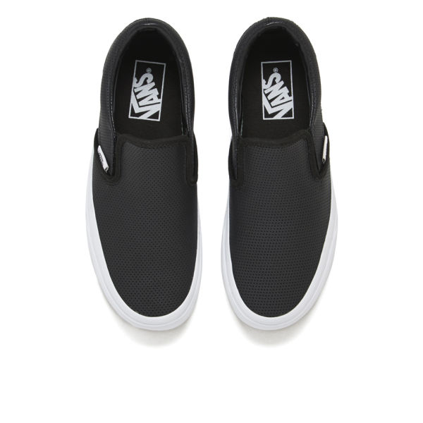 womens leather vans slip ons