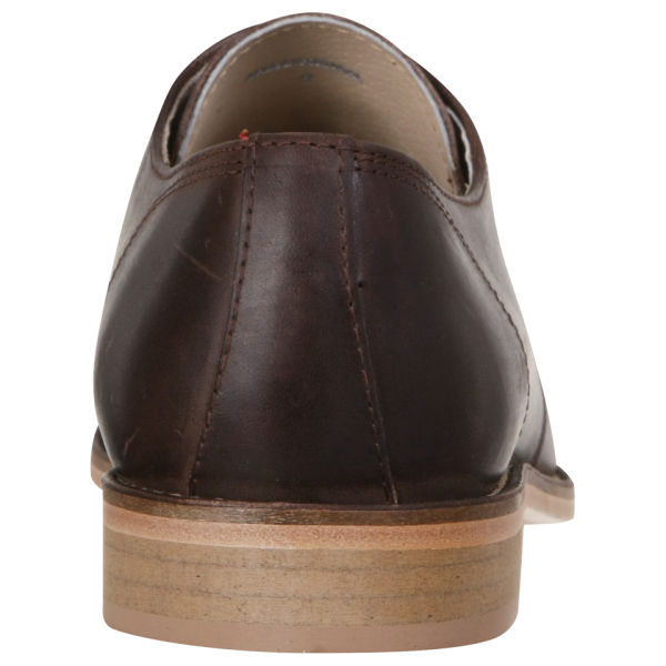Oliver Spencer Men's Leather Officer Shoes - Chocolate | FREE UK ...