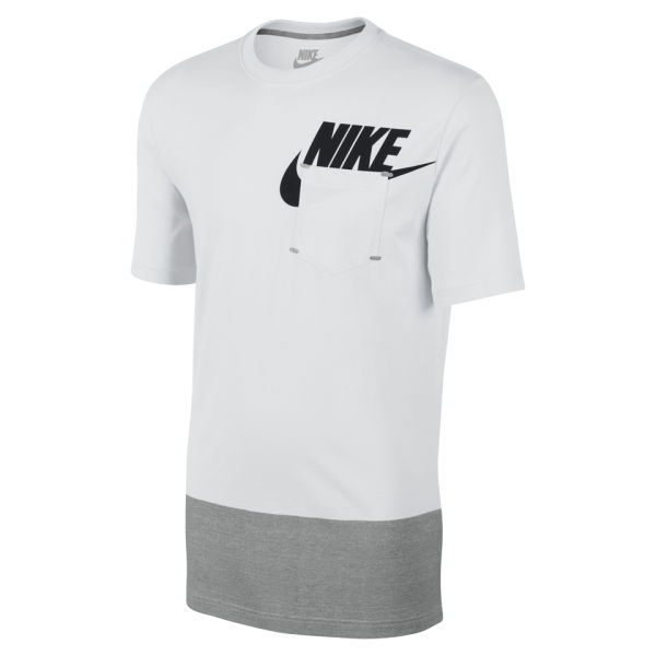 Nike Men's Futura Pocket T-Shirt - White/Grey Sports & Leisure | Zavvi.com