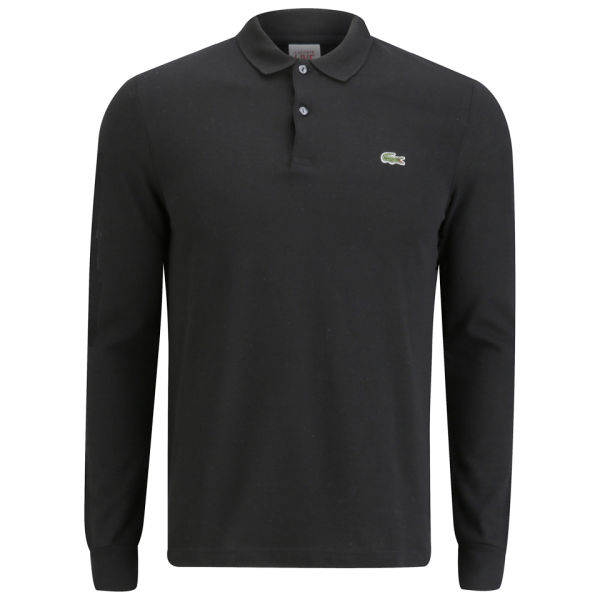Lacoste Live Men's Plain Long Sleeved Polo Shirt - Black - Free UK ...