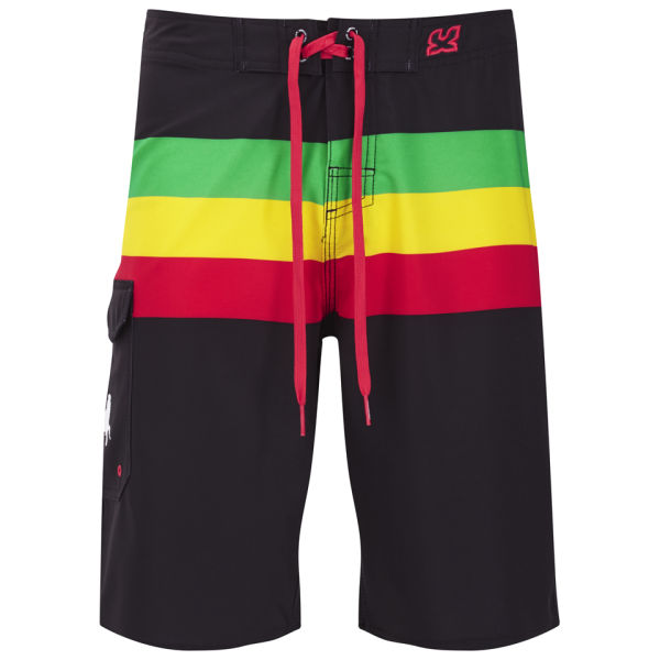 WAXX Men's Jamaica Surf Swim Shorts Black Mens Underwear Zavvi