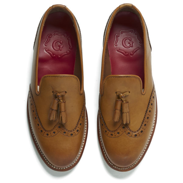 grenson bethany tasseled leather loafers