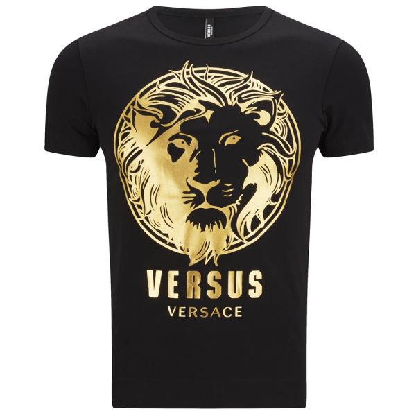 Versus Versace Men's Lion Print T-Shirt - Black and Stamp - Free UK ...