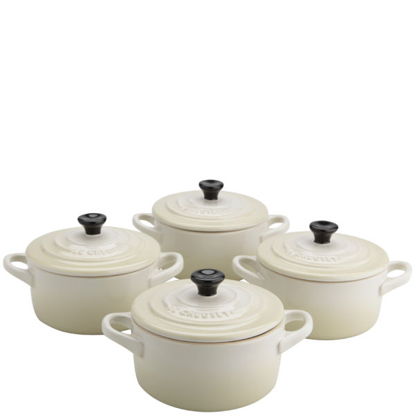 Le Creuset Set of 4 Almond Mini Casserole Dishes Homeware
