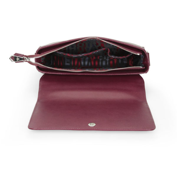 Vivienne Westwood Men's Leather Messenger Bag Bordeaux Free UK
