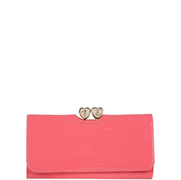 Ted Baker Enamel Heart Large Purse Bright Pink