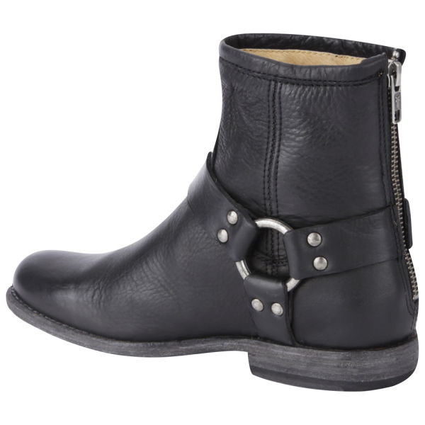 Frye Women's Phillip Harness Leather Boots - Black - Free UK Delivery ...
