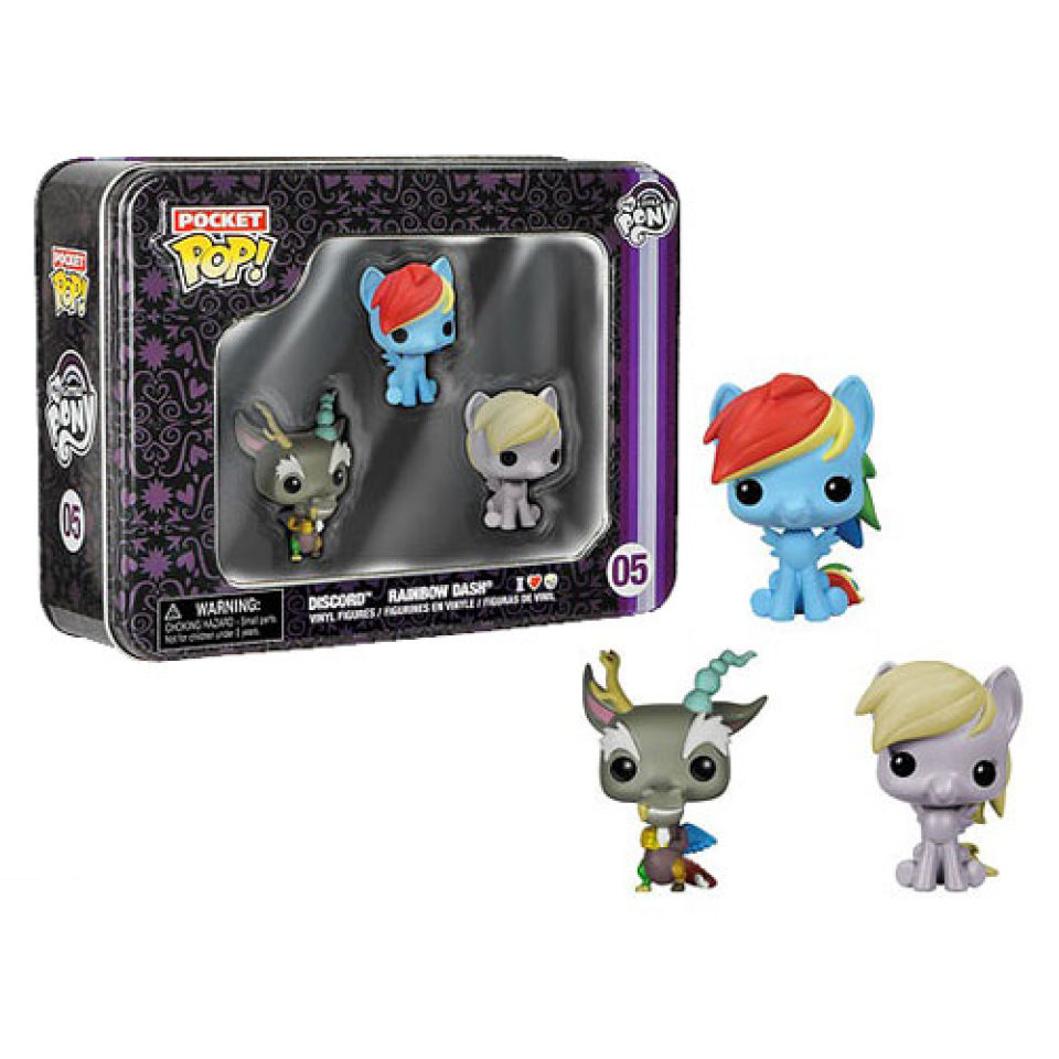 My Little Pony Pocket Mini Pop! Vinyl Figure 3 Pack Tin 