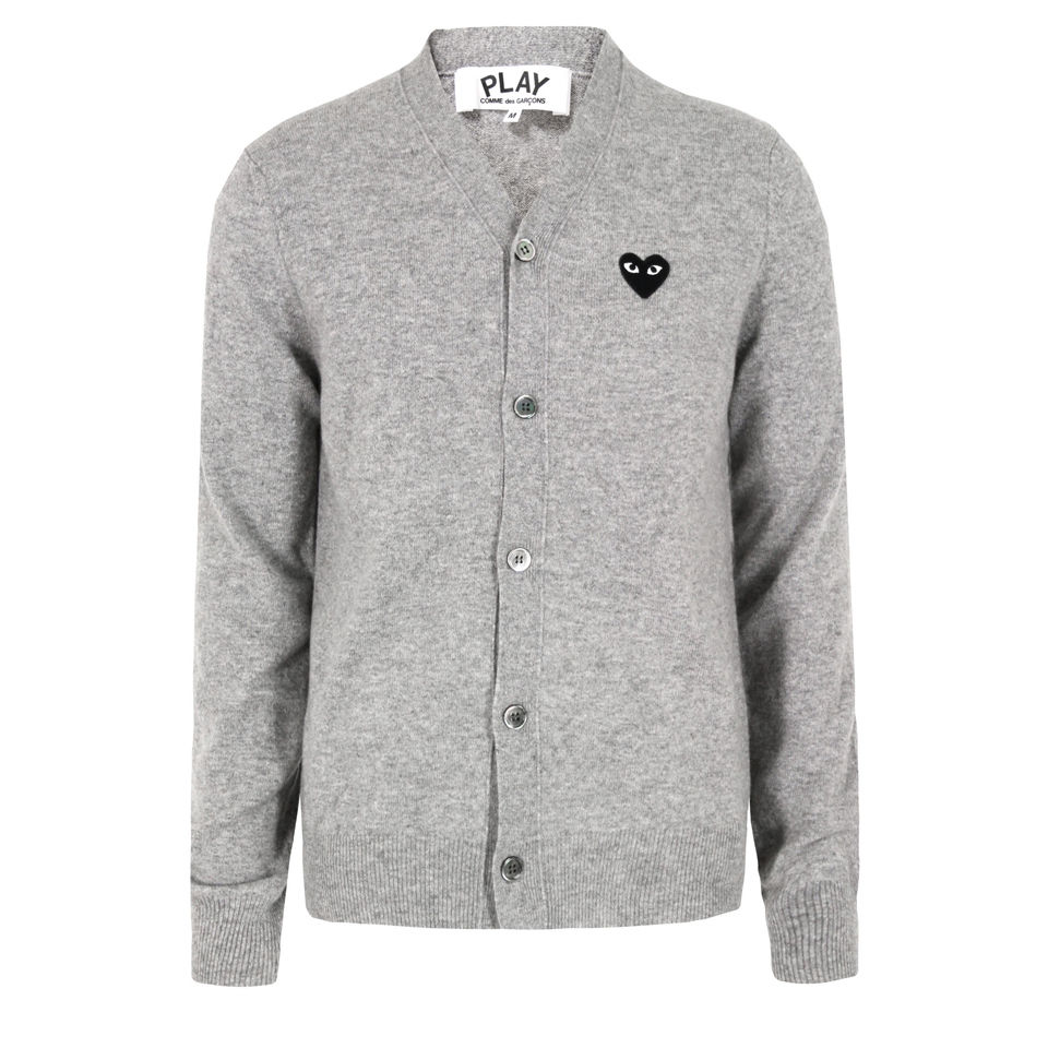 Comme des Garcons PLAY Men's N024 Cardigan - Grey - Free UK Delivery ...