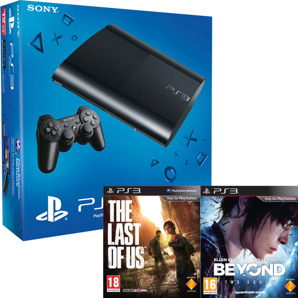PS3: New Sony PlayStation 3 Slim Console (500 GB) - Black - Includes Beyond: Two Souls and The ... PS3: New Sony PlayStation 3 Slim Console (500 GB) - Black - Includes Beyond: Two Souls and The ...