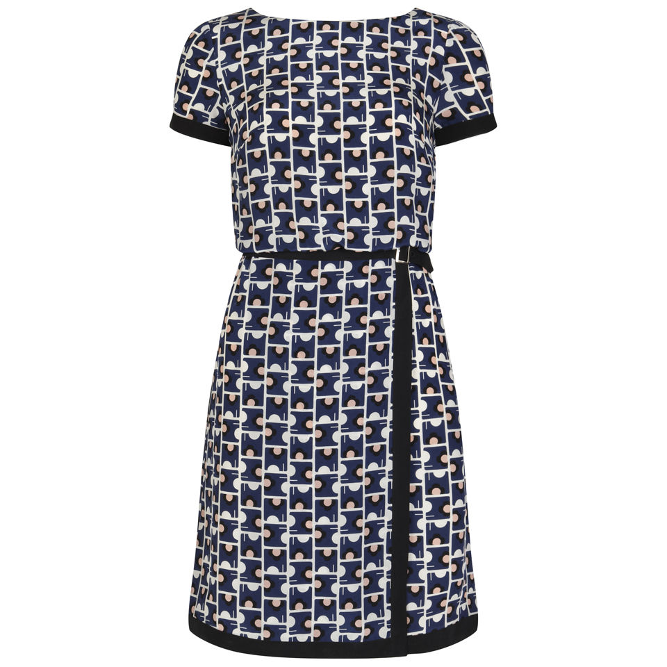 Orla Kiely Women's Buckle Dress Indigo Free UK Delivery over £50
