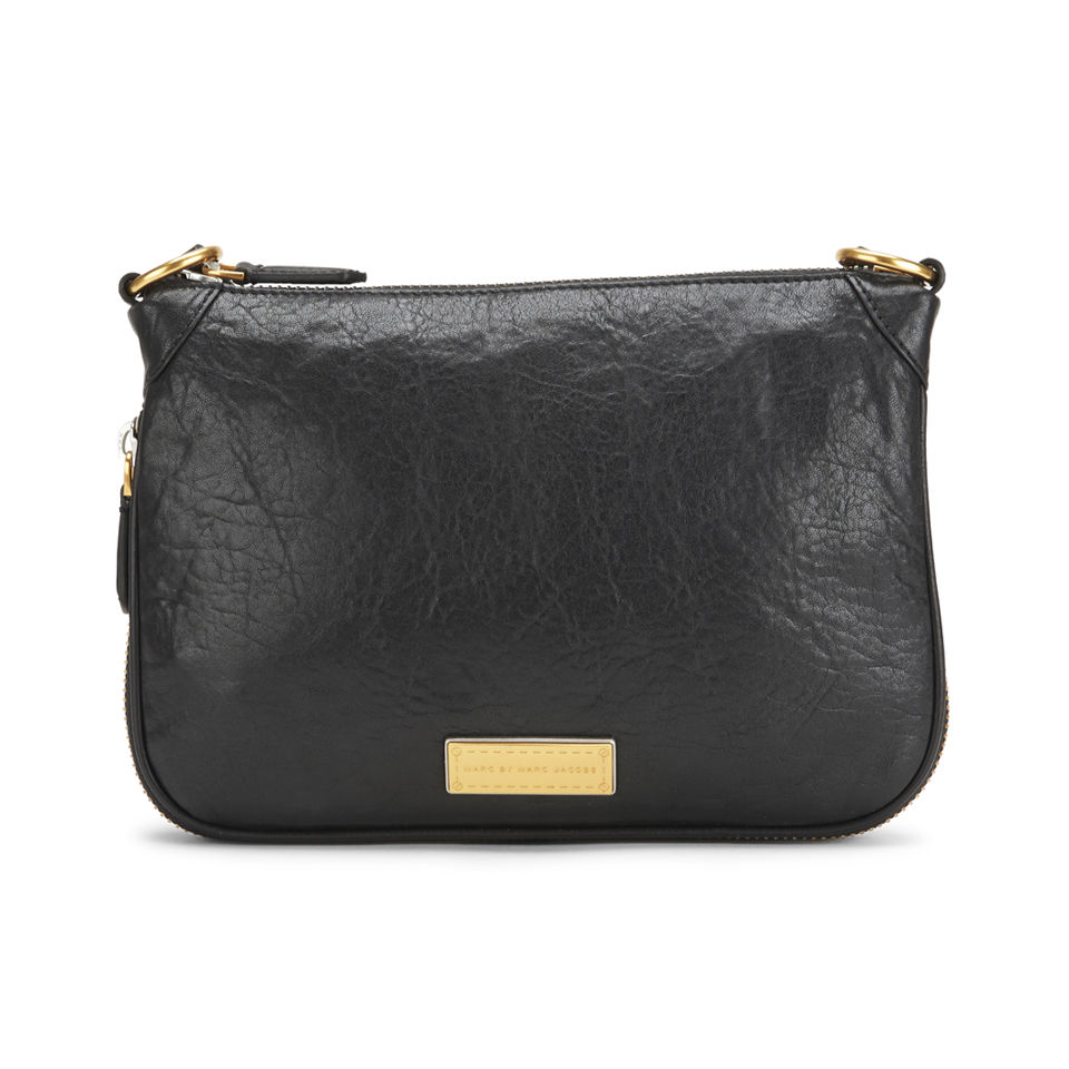Marc by Marc Jacobs Washed Up Leather Zip Cross Body Bag - Black - Free ...
