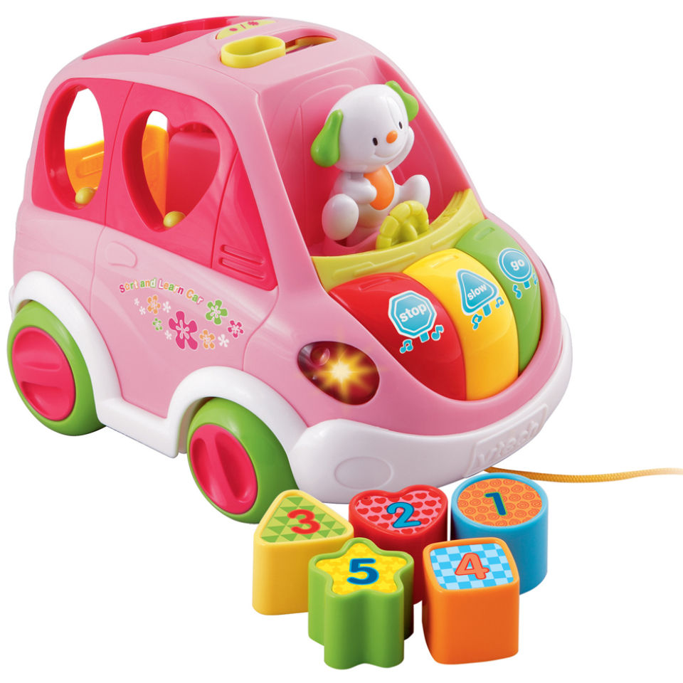 Vtech Sort and Learn Car Pink Toys Zavvi