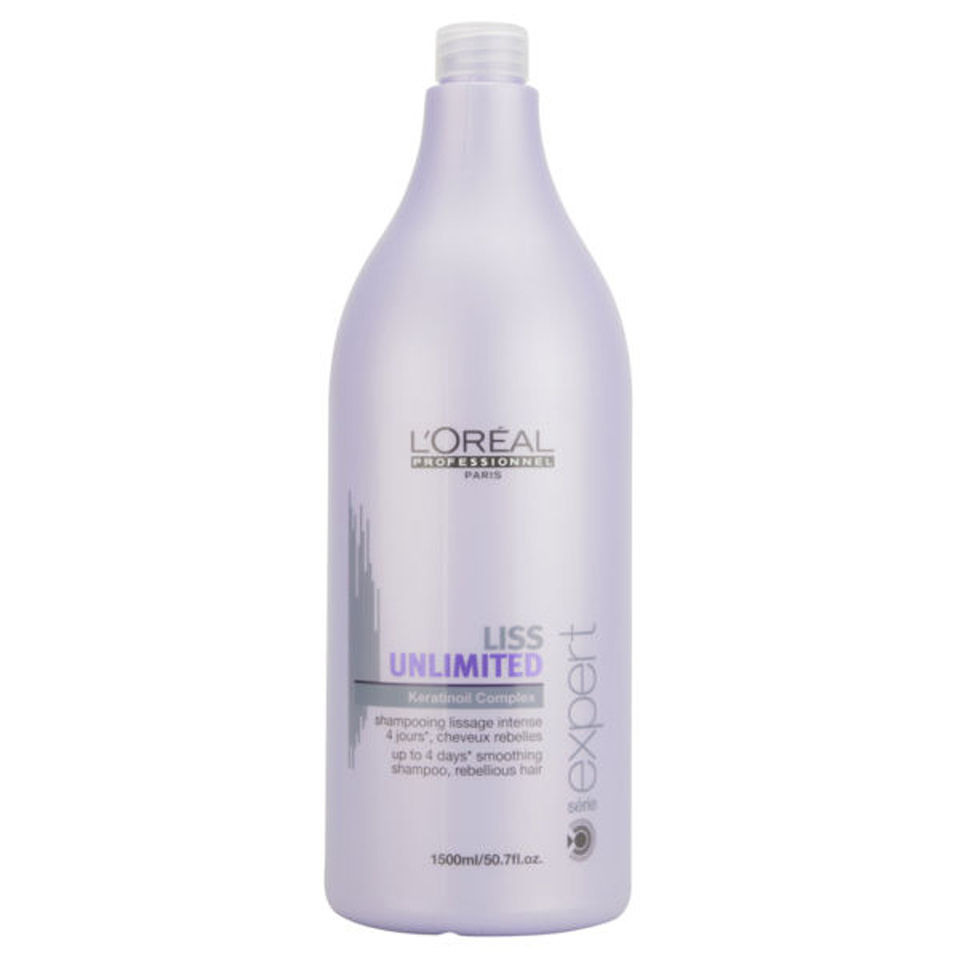 L'Oreal Professionnel Série Expert Liss Unlimited Force 2 Shampoo (1500ml) With Pump (Bundle)