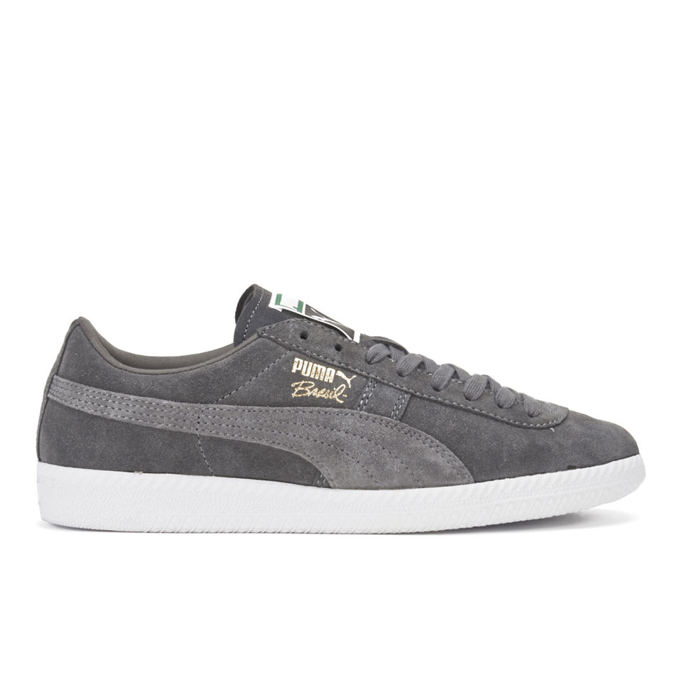 Puma Men's Brasil Suede Trainers - Steel Grey - Free UK Delivery over £50