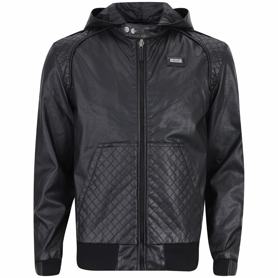 Ecko Men's Coco Quilted Leather Look Jacket - Black Clothing - Zavvi UK