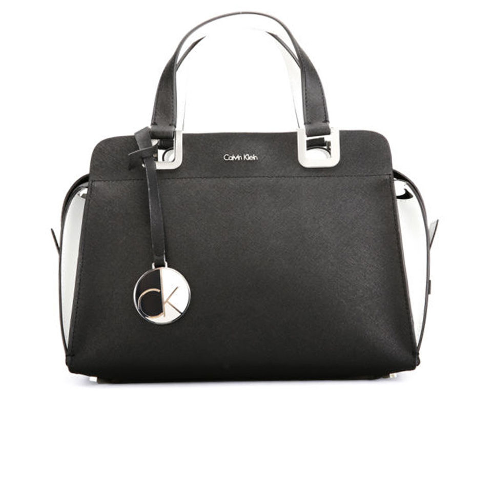 Calvin Klein Sofie Medium Leather Duffel Bag - Black