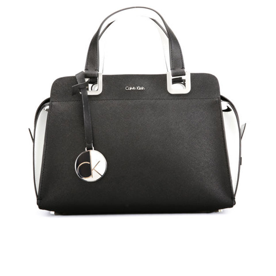 Calvin Klein Sofie Medium Leather Duffel Bag Black