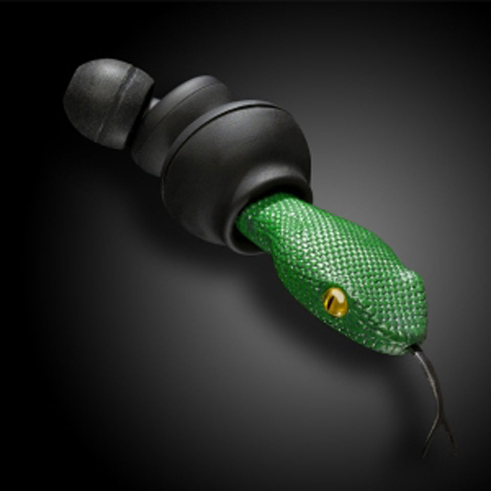 Quarkie Earphones Viper Head Green IWOOT