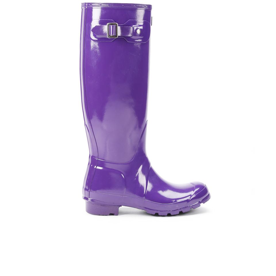 Hunter Women's Original Tall Gloss Wellies Sovereign Purple FREE UK