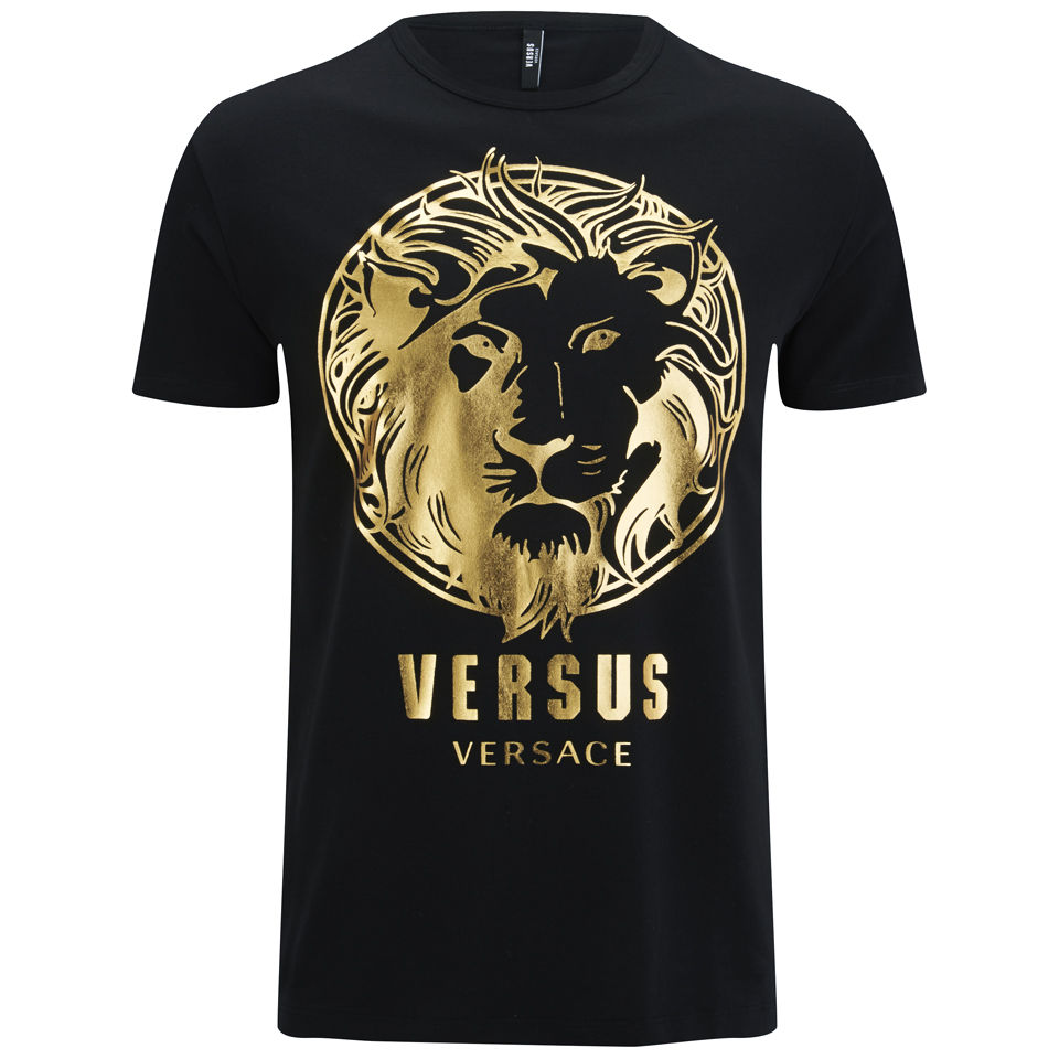 Versus Versace Men's Crew Neck Print T-Shirt - Black - Free UK Delivery ...