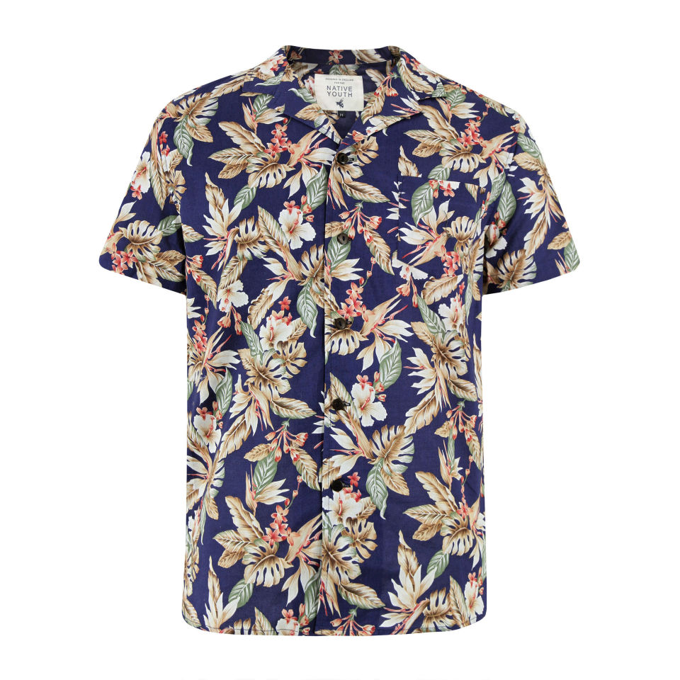 Native Youth Men's NYSH21 Hibiscus Shirt - Multi - Free UK Delivery ...