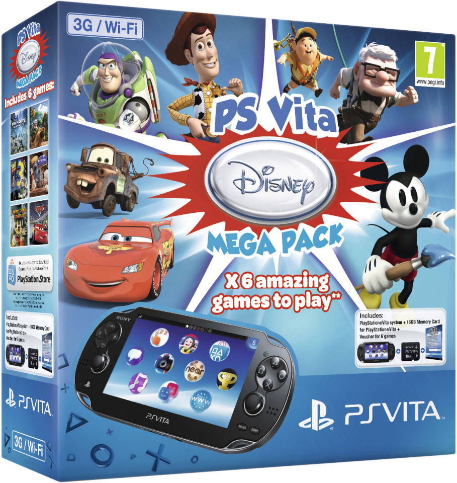 PS Vita (3G and WiFi Enabled) Includes Disney Mega Pack + 16GB