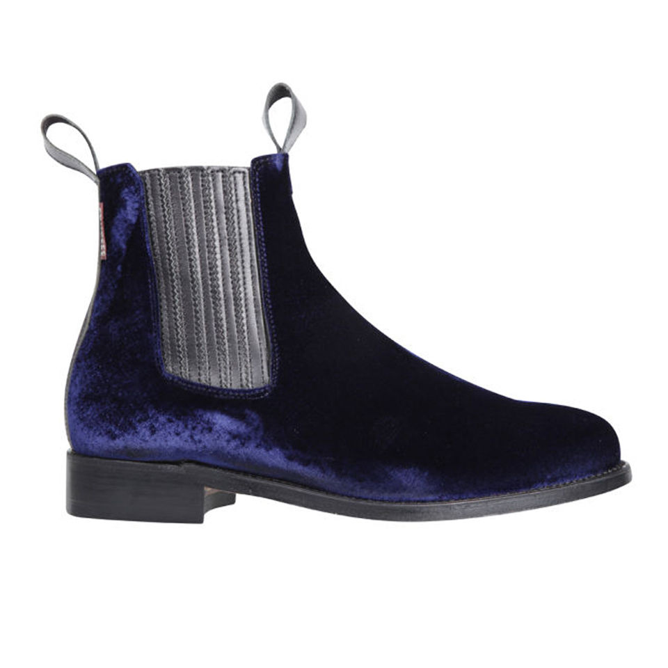 chelsea velvet boots