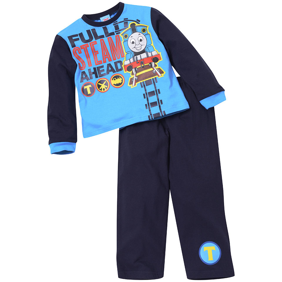 Thomas The Tank Engine Boys' Full Speed Ahead Pyjama Set - Blue/Navy ...