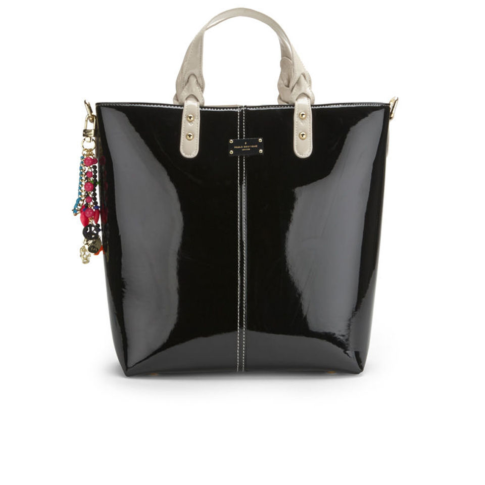 Paul's Boutique Natasha Patent Shopper Bag Black