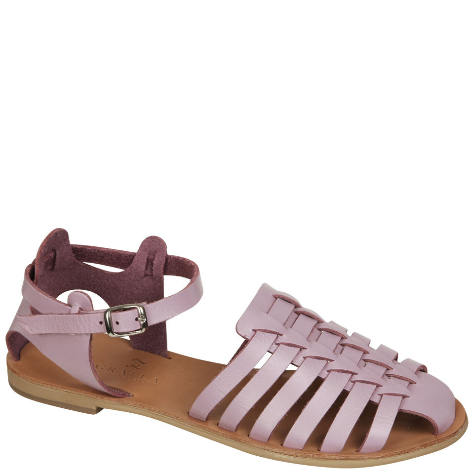 Grafea Women's Lavender Walk Leather Sandals Lilac FREE UK Delivery