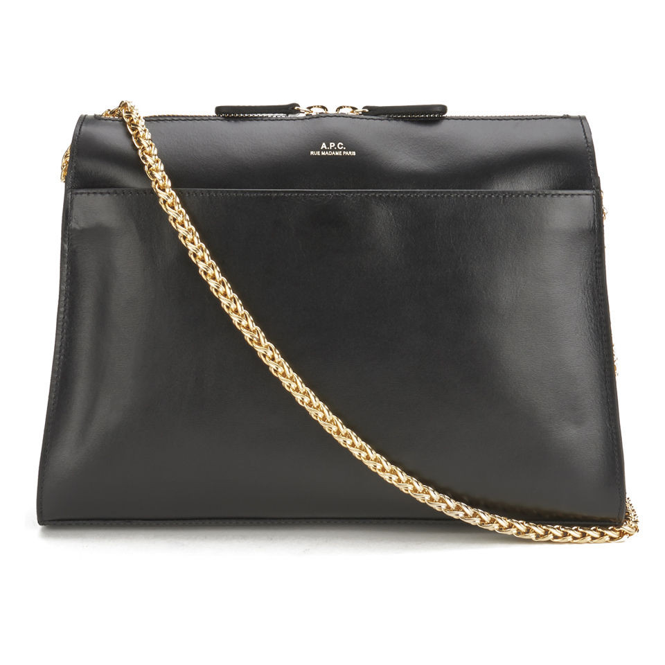 A.P.C. Leather Chain Strap Bag Black Free UK Delivery over £50