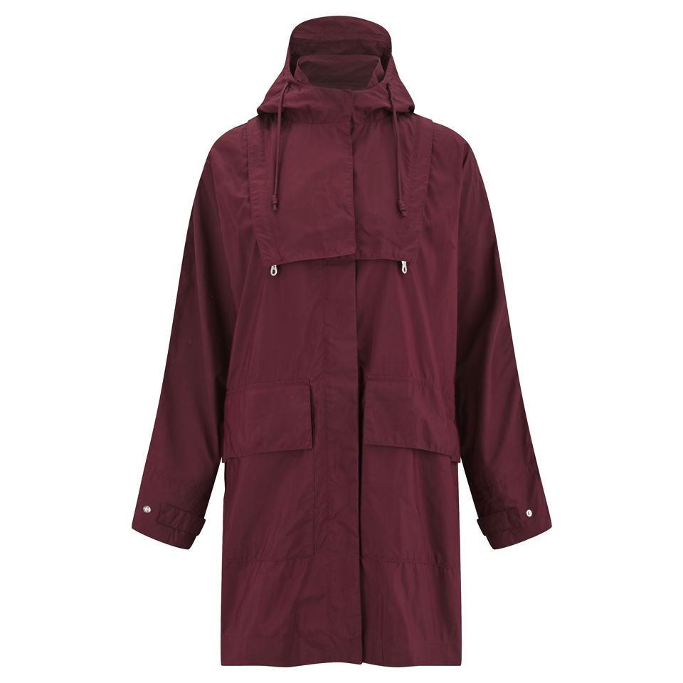 Folk Women's Cloudy Raincoat Parka - Burgundy - Free UK Delivery over £50