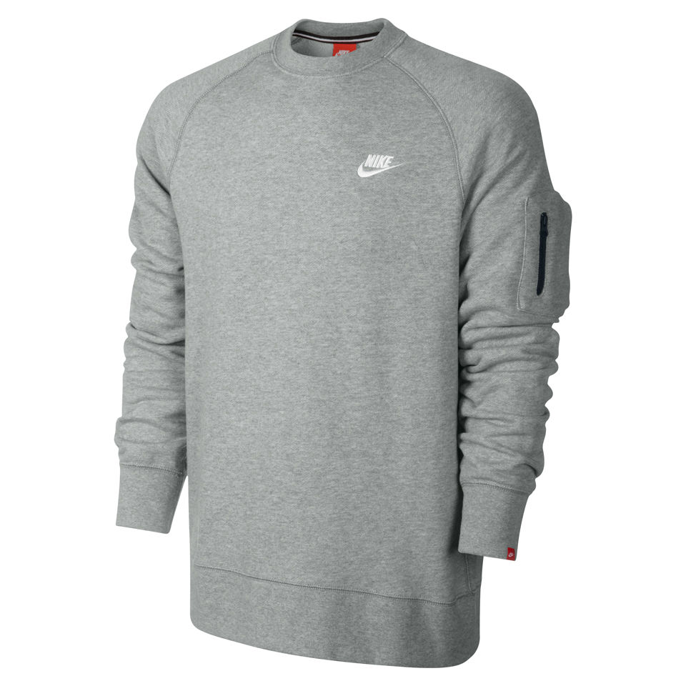 Nike Men's AW 77 Crew Neck Sweater - Grey Mens Clothing | TheHut.com