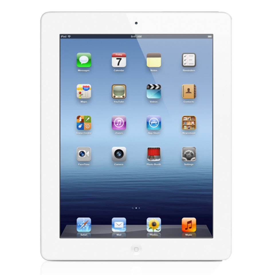 Apple New iPad 4th Generation - 16GB Wi-Fi Tablet in White (MD513B/A ...