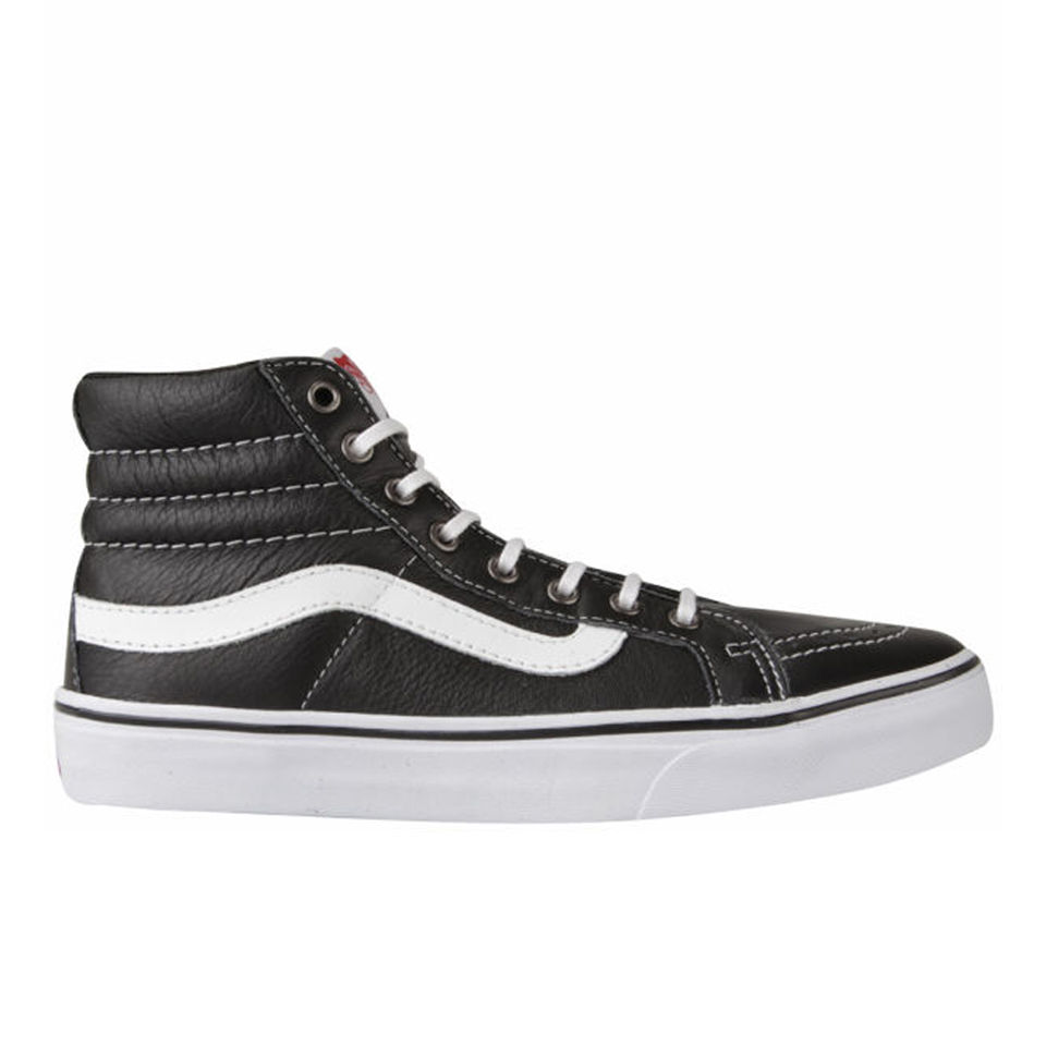 Vans Womens Sk8 Hi Slim Leather Hi Top Trainers   Black      Womens Footwear