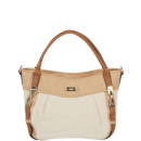 RI2K Delaware Leather trim Canvas Tote Bag