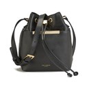 Ted Baker Women's Ersilda Pop Up Handle Leather Bucket Bag - Black