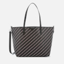 Karl Lagerfeld Women's Stripe Logo Shopper Bag - Black