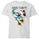 Disney Minnie Mouse Love The Earth Kids' T-Shirt - Grey