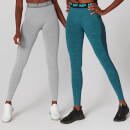 Mallas Curve (Pack de 2) - Plata/Negro - L