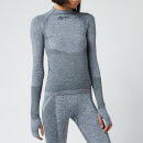 Reebok X Victoria Beckham Women's Seamless Tex Long Sleeve Top - Grey
