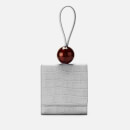 by FAR Women's Ball Croco Embossed Leather Clutch Bag - Grey